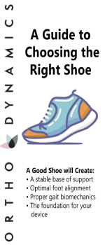 cover of brochure with a cartoon running shoe